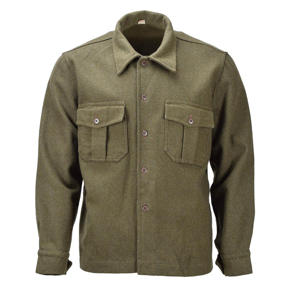 Giacca formale formale italiano originale Olive Wool Vintage Regolable polsini