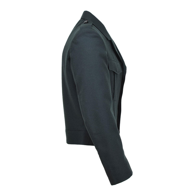Giacca della camicetta dell'esercito belga originale Truppe di campo Casual Wool Blouson Green Nuovo