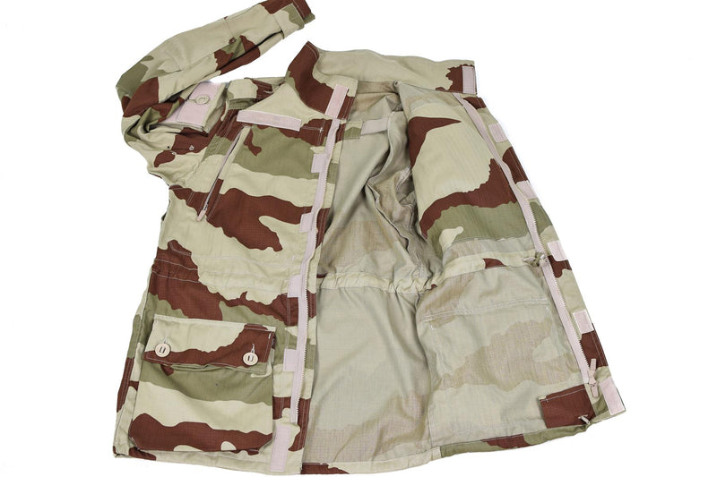Autentico esercito francese parka felino felino t4 s2 giacca da combattimento deserto camo nuovo