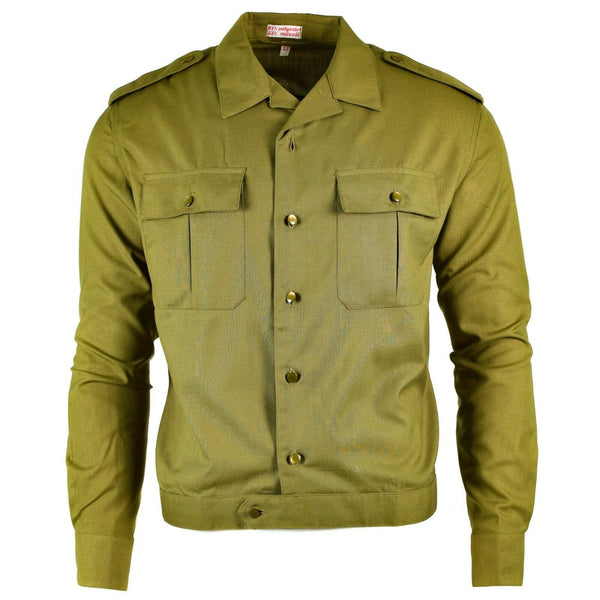 Autentica camicia dell'esercito ungherese kaki ufficiale militare a manica lunga nuova
