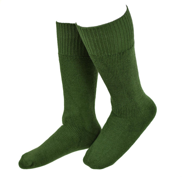 Calzino d'esercito olandese di lana verde militare Long Equipaggio Boot Woot 3-5 NUOVO