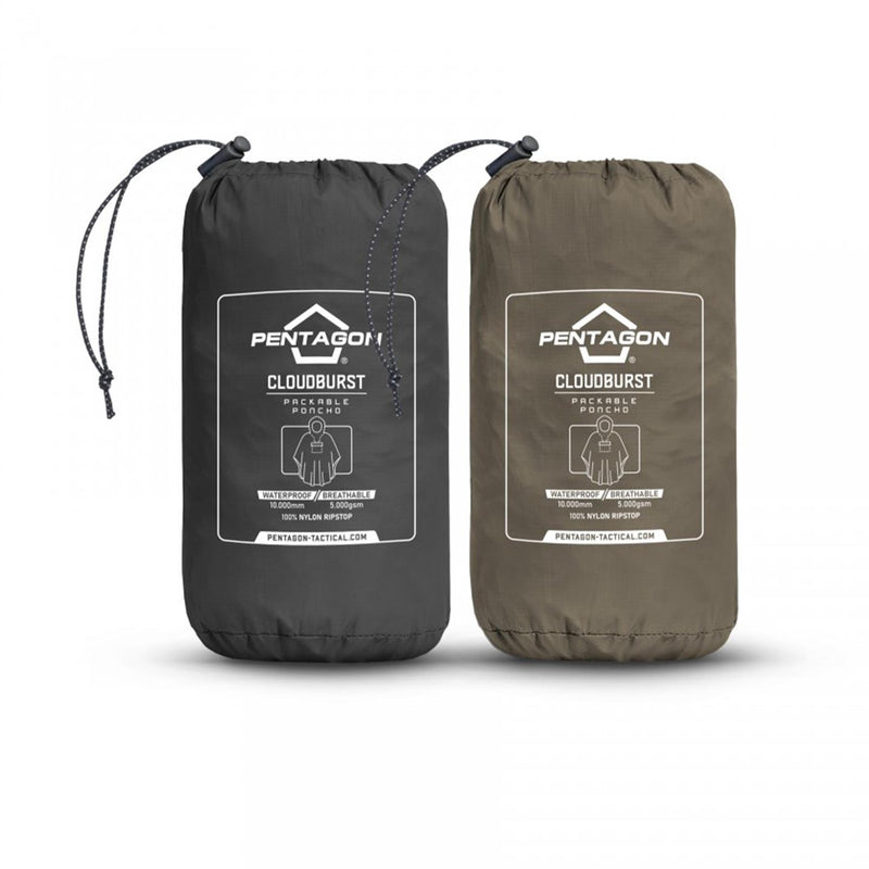 Pentagon CloudBurst Poncho Packo Dettagli riflettenti traspiranti