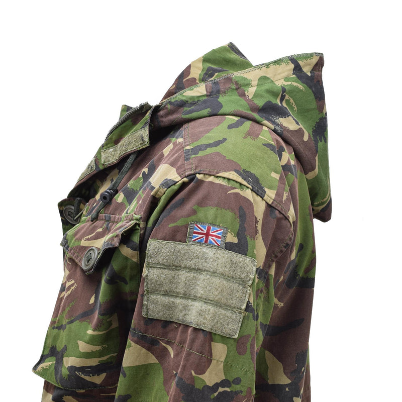 Guida vera e propria giacca da combattimento militare britannico con cappuccio con cappuccio DPM Camo