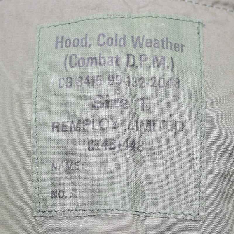 Cappuccio per clima freddo britannico DPM Woodland tattico inverno camuffare nuovo