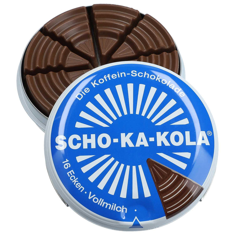 Energia tedesca cioccolato cioccolato scho-ka-kola latte intero 100 g di latta lattina blu