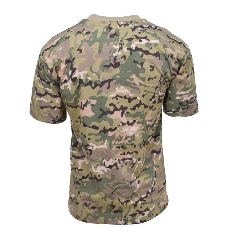 T-shirt in stile esercito statunitense MFH Operazione a manica corta Camo Lightweight traspirante