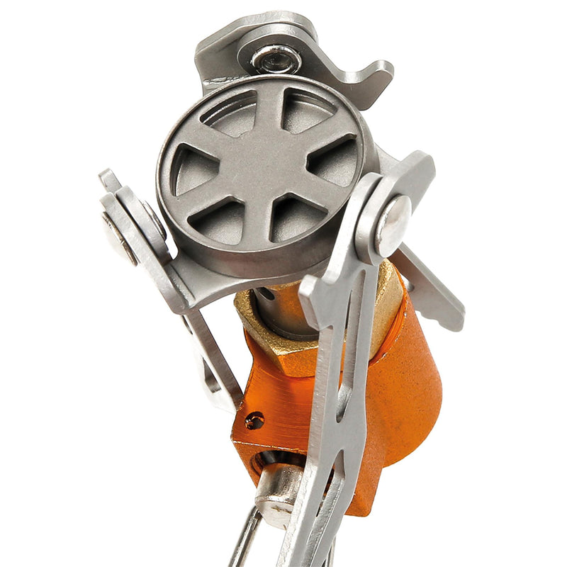 A.Blochl CAMPATIVO PORTATIVO CAMPING BURNER STURA DI TITANIO LEGGE PIEDABILE NUOVO