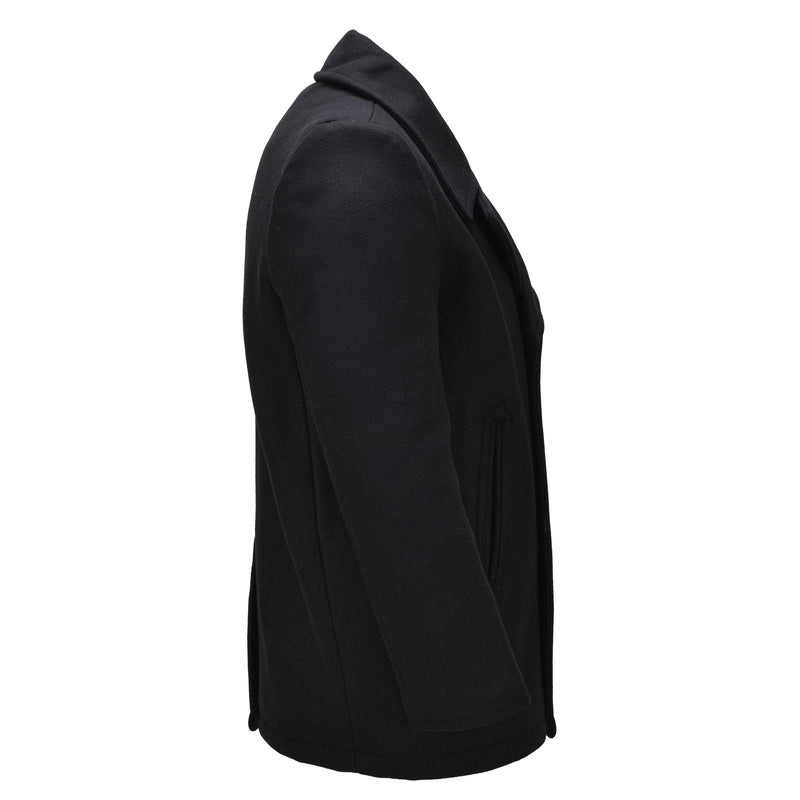Mil-Tec Mens Coat lana Blend Navy Style Black Black Black
