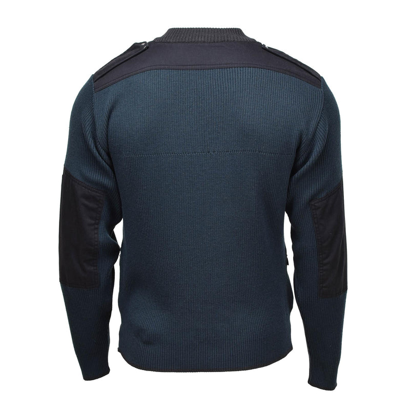 Autentico surplus militare olandese Pullover Pullover Pullover Caldo Zip Blue Sighi