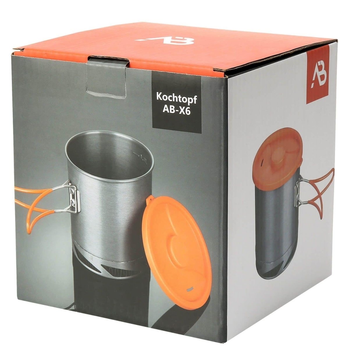 A.Blochl AB-X6 1 Liter Pot Camping Trekking Trekking Riscaldamento rapido Alluminio Grigio Nuovo