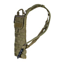 Olive green A.Blochl TF1 hydration pack with MOLLE loops and changeable drinking tube, 3-liter capacity water backpack