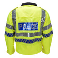 Giacca uniforme riflettente ad alta visibilità originale della polizia scozzese gialla