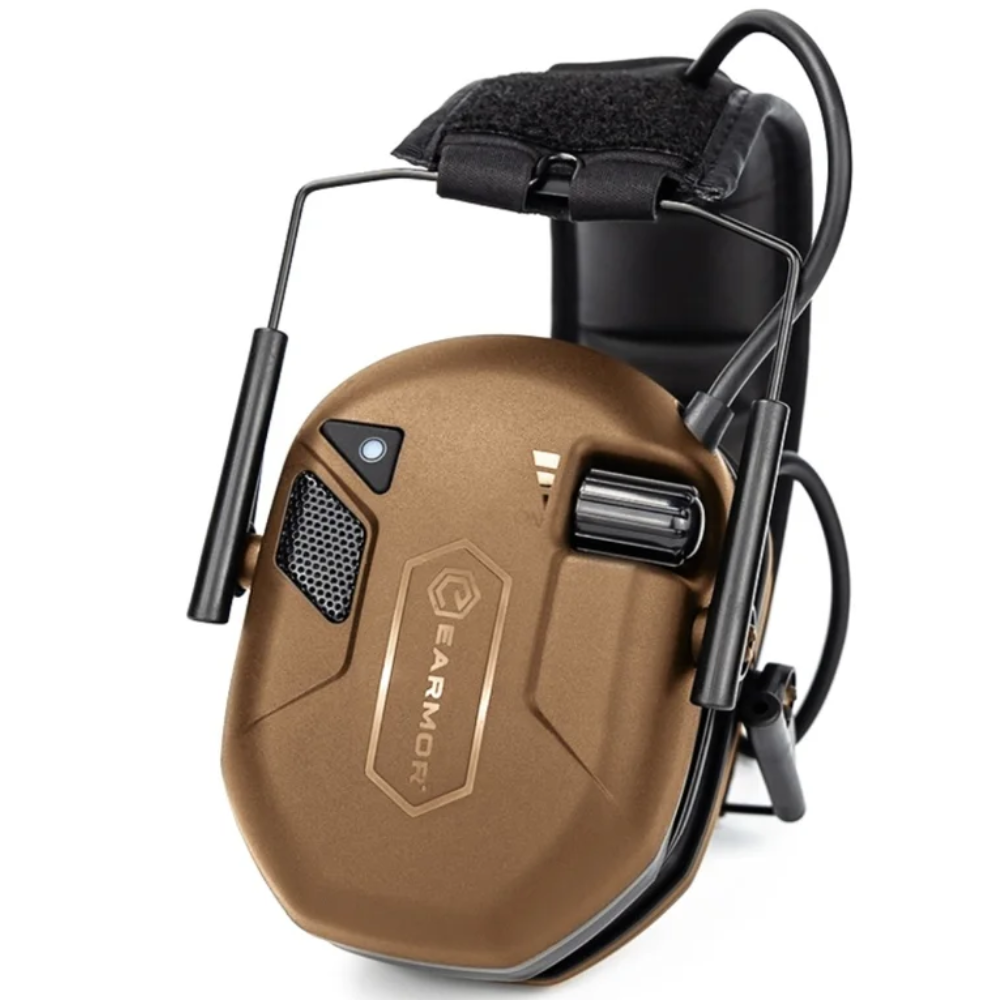 Protezione acustica elettronica EARMOR M300T Bluetooth 22dB NRR Coyote Brown
