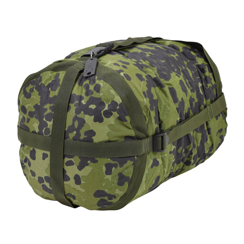 Borsa di compressione militare danese originale M84 CAMO PU rivestito Nuovo leggero