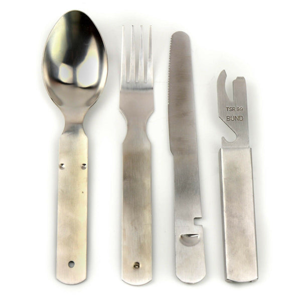 Set di posate dell'esercito tedesco autentico per le posate per mangiare nuove posate multitool Nuovi