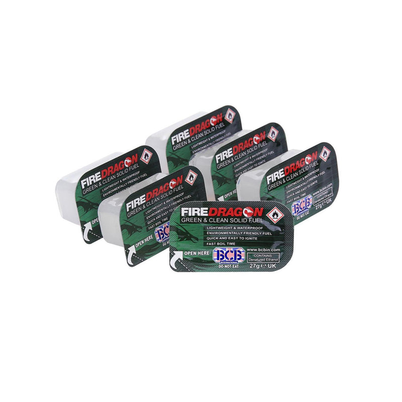 BCB Firedragon Solid Fuel Blocks Brackpacking Camping Fuel 6 pezzi Firestarter