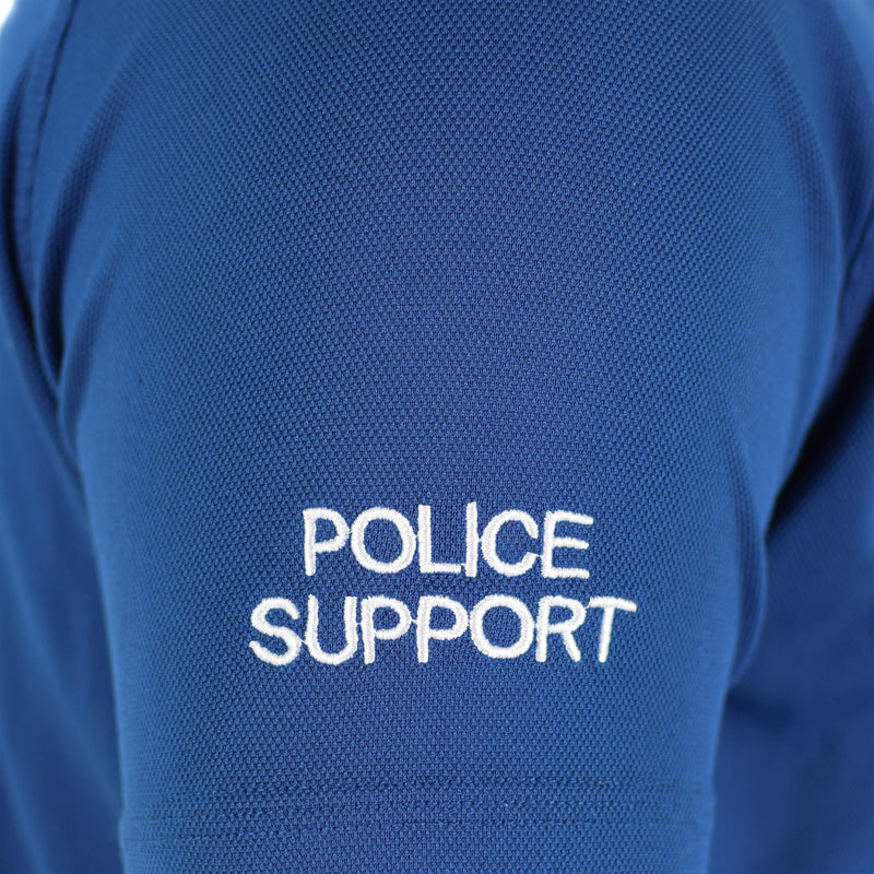 T-shirt della polizia britannica originale Blu Materiale traspirante con zip Guard Shirt