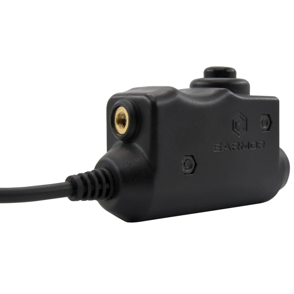 Adattatore di comunicazione PTT EARMOR M51 Connettore radio Kenwood a 2 pin Nero