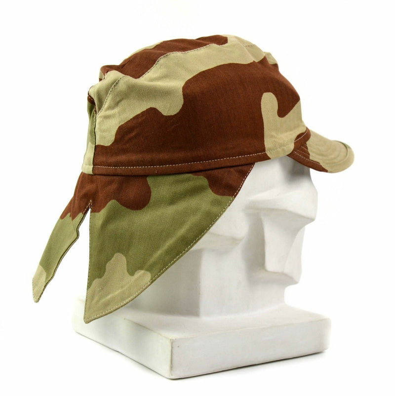 Genuino cappello da combattimento dell'esercito francese di francese desert cofano camo con lembo del collo