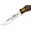 Coltello Tascabile Antonini Old Bear Lama in Acciaio Inox da 10 cm Manico in Legno di Noce