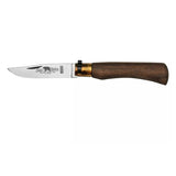 Coltello Tascabile Antonini Old Bear Lama 8cm Carbonio C67 Manico in Legno di Noce