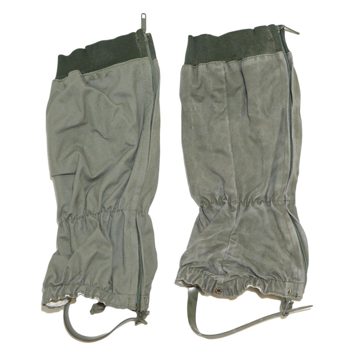 Autentiche truppe militari francesi combattono ghette di ghette olive surplus