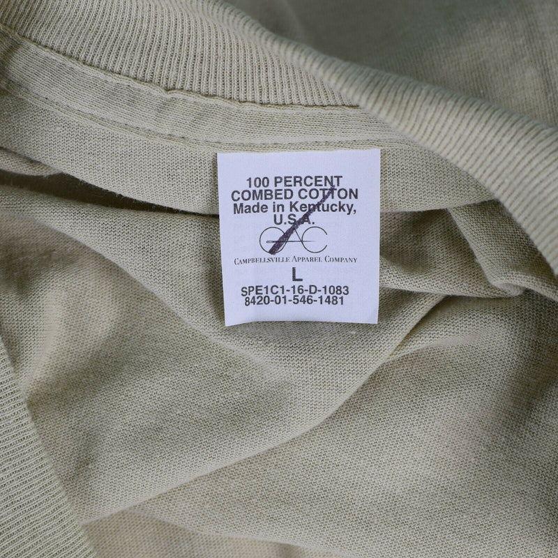 T-shirt dell'esercito USA USA Kaki Shirt di cotone pettinata maniche corte nuovi