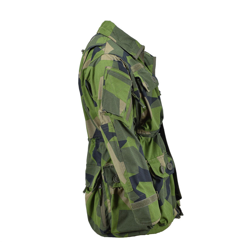 Tacgear Brand Military Style Ripstop Commando Smock Giacca Splinter Camo FullZip