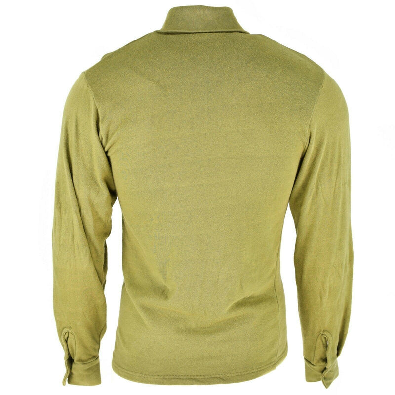 SHIRT TRICOT ORIGIENTE ORIGINALE SCHITTA SCHETTA UNDERSHIRT OD verde termico zippato