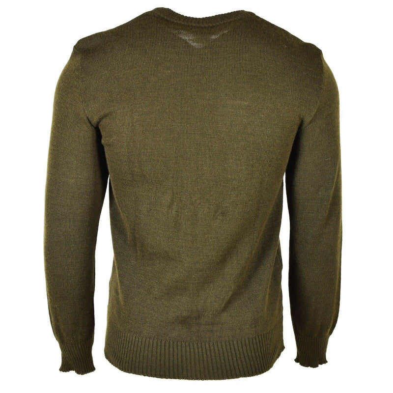 Original Ceca Pullover Army Pullover M85 Magli di scollo a V Brown Nuovo