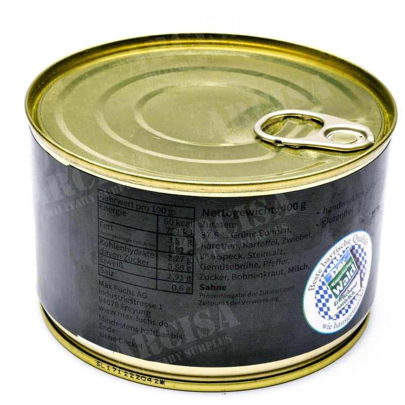 RAZIONE DI RAZIONE EMERICA Sopravvivenza dell'esercito stufato di fagioli in scatola con pancetta 400G lattina