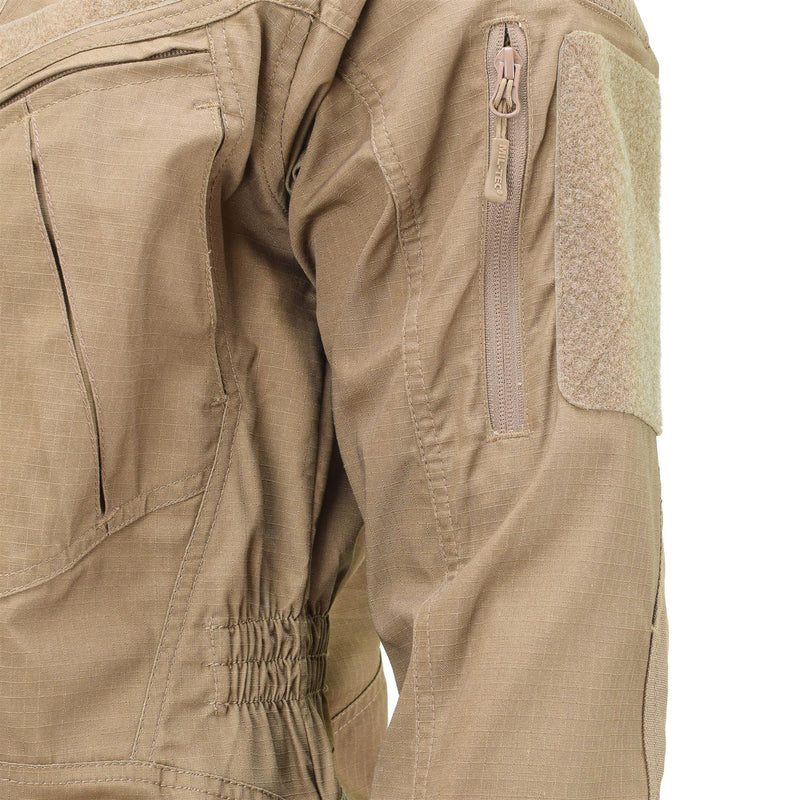 Mil-Tec Brand Style Military Style Ripstop Dark Coyote Combat Troops Jacket Chimera