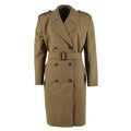 Trenchcoat formale originale dell'esercito olandese marrone cappotto da ufficiale militare in surplus NUOVO