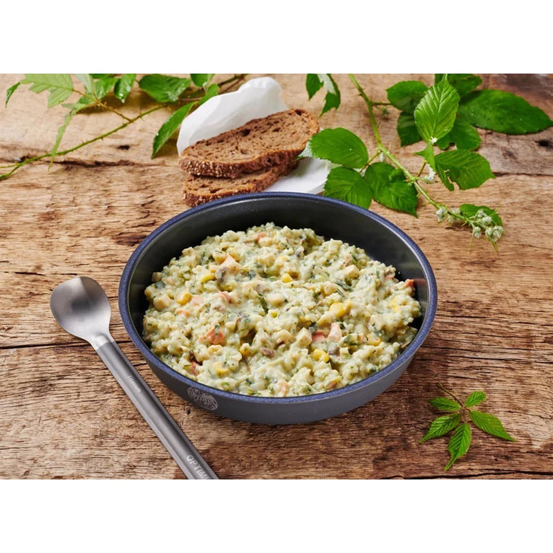 Trek'n mangia il pasto principale pollo cremoso alimento disidratato per escursioni per trekking all'aperto