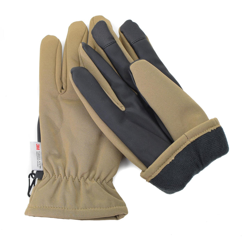 Guanti mil-tec softshell thinsulate ™ rivestimento coyote inverno maschi tattico termico