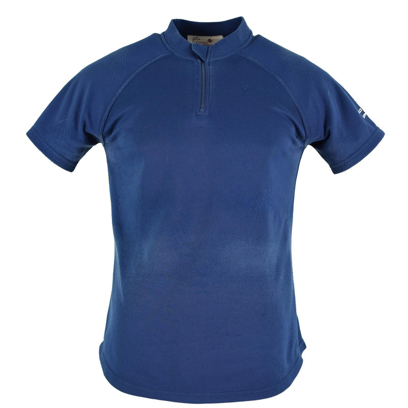 T-shirt della polizia britannica originale Blu Materiale traspirante con zip Guard Shirt