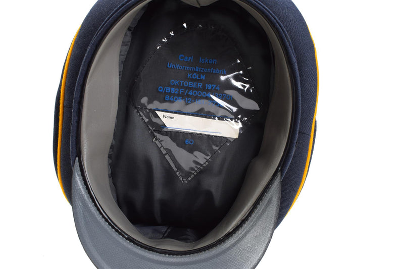 Genuino cappello della visiera dell'esercito tedesco. Forze aeree forze militari a punta di cappello luftware Nuovo