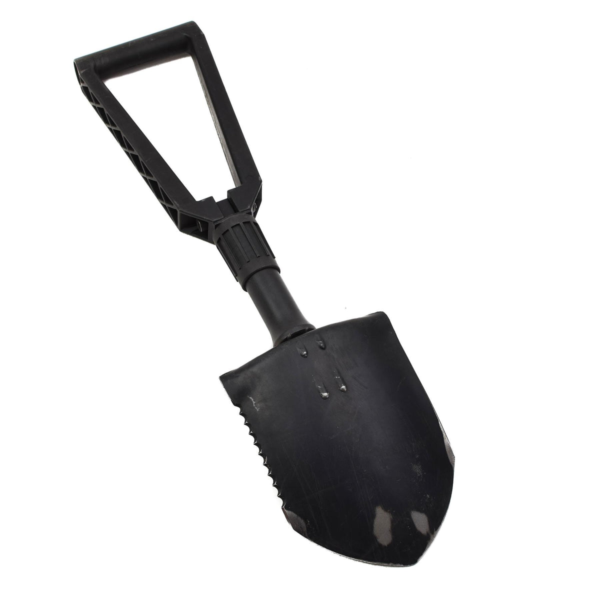 Pala pieghevole militare originale americana a 3 stadi con albero di fascia alta nera