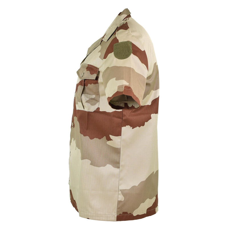 Autentico esercito francese f2 camicia deserto camo camo a maniche corte in surplus di surplus nuovo