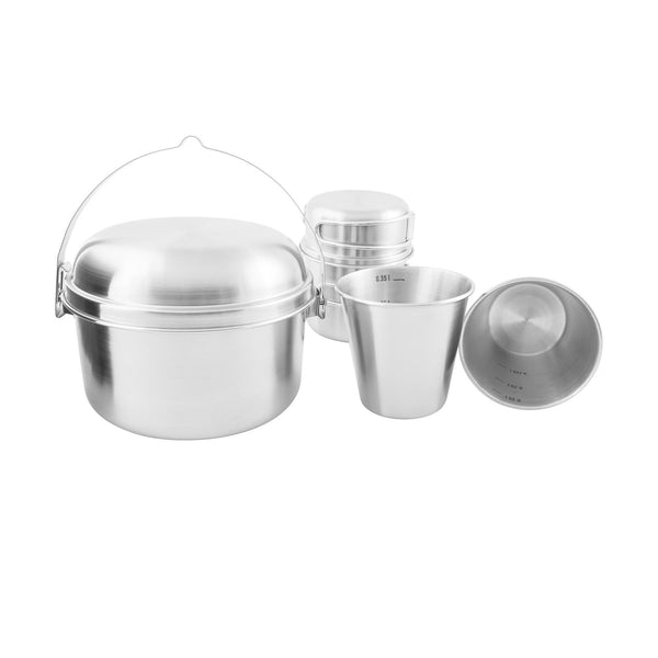 Tatonka Mini Set II Kit di pentole da campeggio compatto 6pcs inossidabile cottura all'aperto