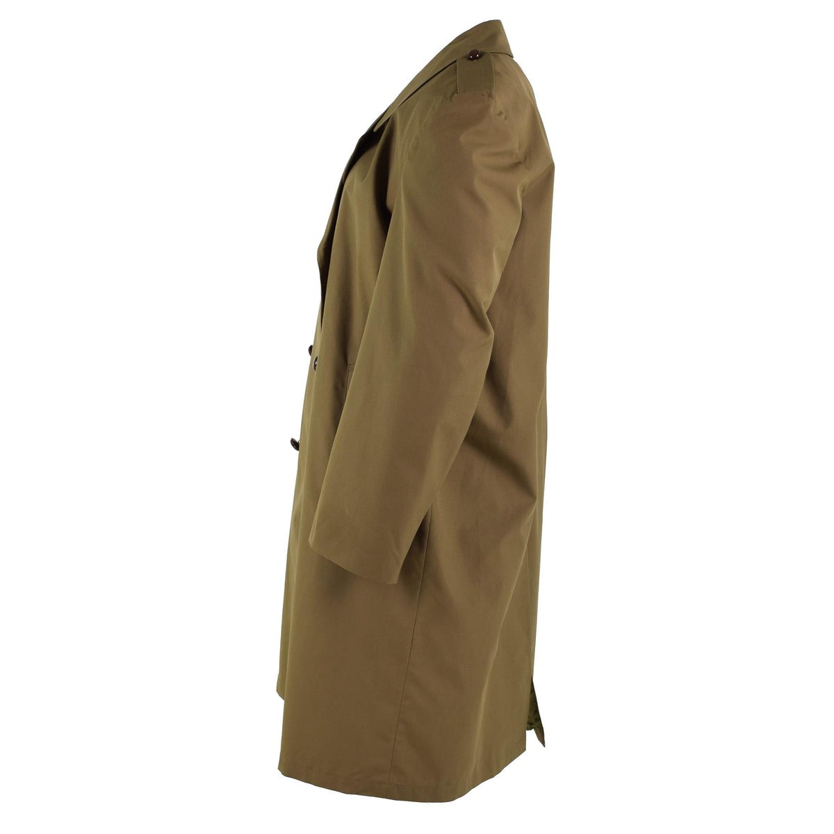 Trenchcoat formale originale dell'esercito olandese marrone cappotto da ufficiale militare in surplus NUOVO