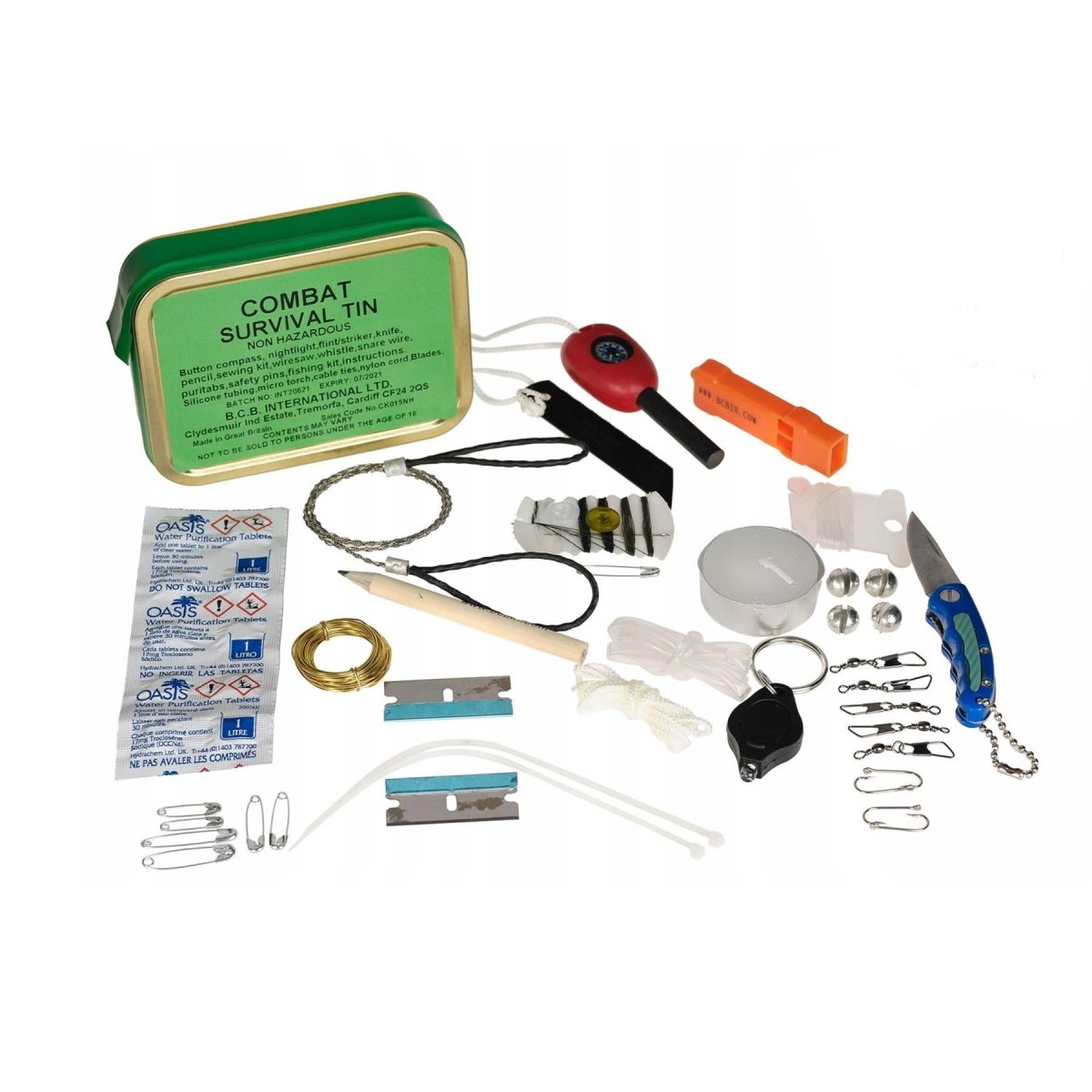 BCB Combat Sopravvivenza Tin Primi Ans Postato Kit di sopravvivenza da campeggio all'aperto non pericoloso