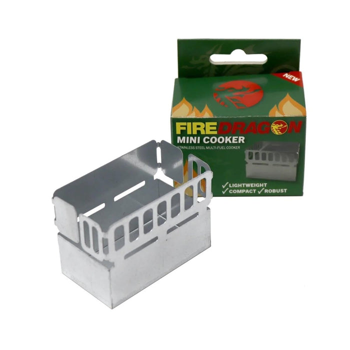 BCB FireDragon Mini Cooker MK2 fornello da campeggio compatto in alluminio con confezione per usi escursionistici e trekking