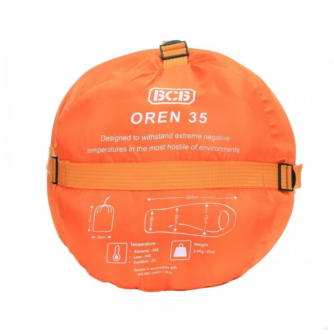 BCB Oren 35 sacco a pelo invernale per adulti tempo freddo campeggio all'aperto -14°C Arancione
