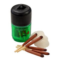 BCB wind and waterproof matches with 25 pieces in a green container, including cotton for survival and hiking use