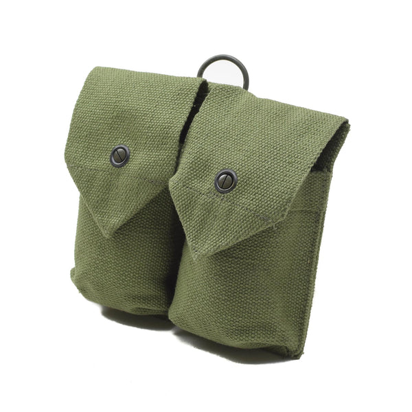 Caspa della rivista dell'esercito norvegese originale Nuovo tela verde munizione vintage nuovo