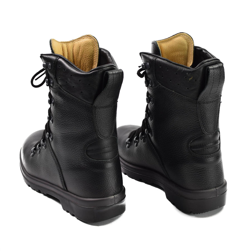 Stivali originali dell'esercito tedesco Black Leather Field BDU Combat BW IMBIETTO MILITARE NUOVO