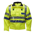 Giacca uniforme riflettente ad alta visibilità originale della polizia scozzese gialla