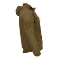 Blochl Brand Giacca stile militare con cappuccio in pile termico rinforzato coyote NUOVA