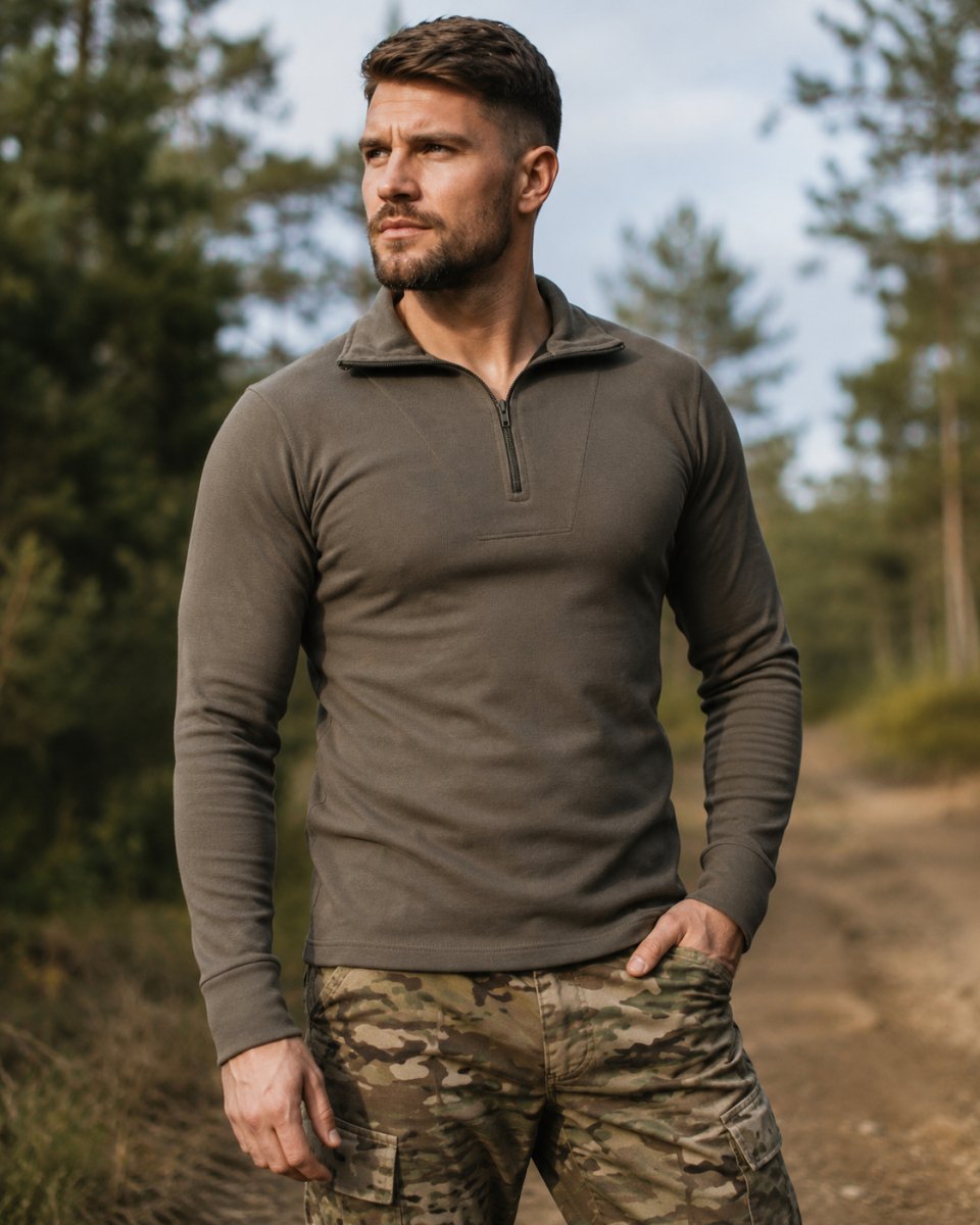BLOCHL Brand Miale in stile militare magliette thermal High Neck Shirts Nuovi